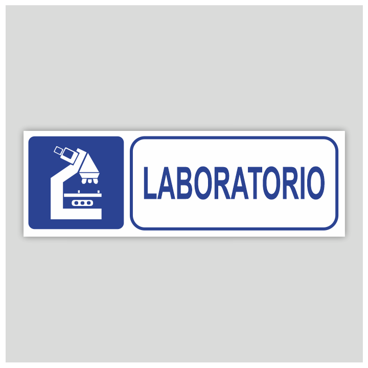 Cartel informativo "Laboratorio"