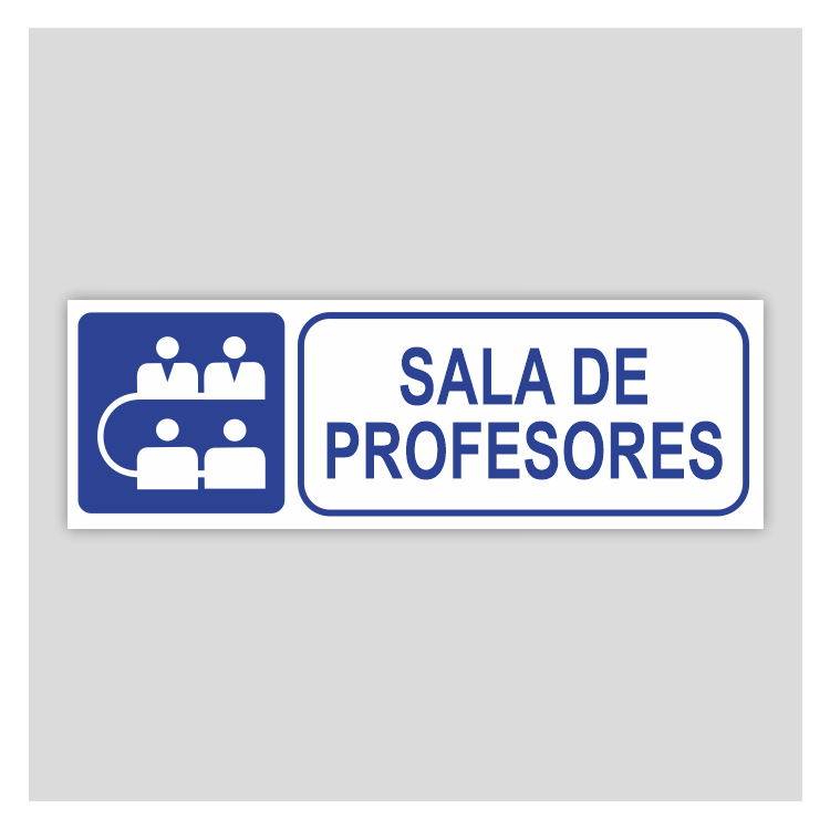 Cartel informativo de sala de profesores