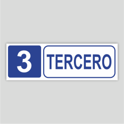 Cartel informativo de Tercero (Planta 3)