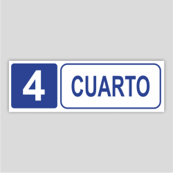 Cartel informativo de Cuarto (Planta 4)