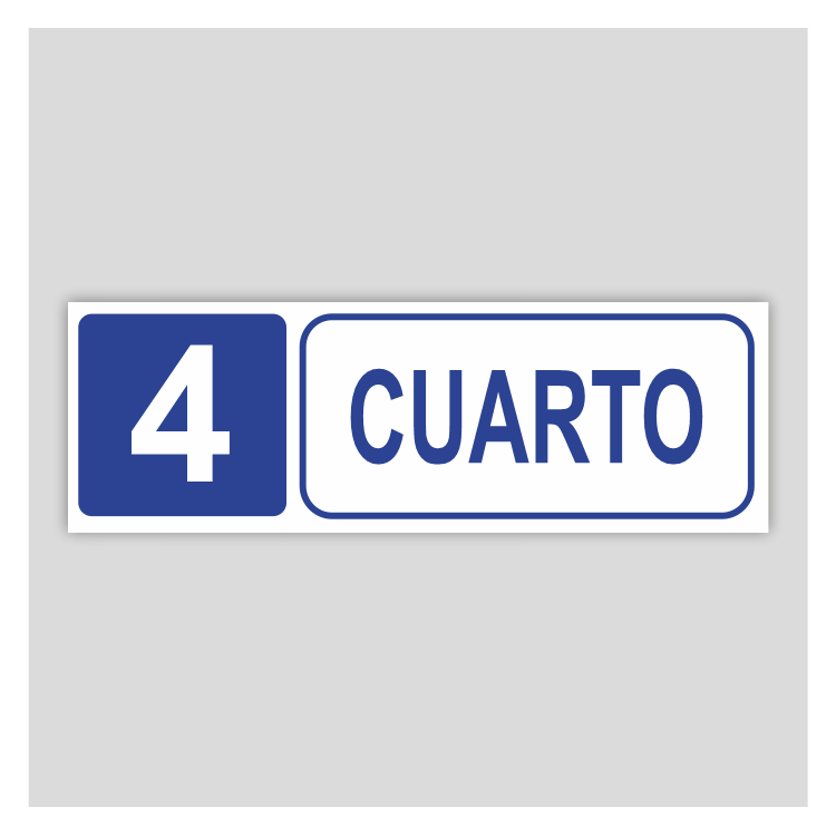 Cartel informativo de Cuarto (Planta 4)