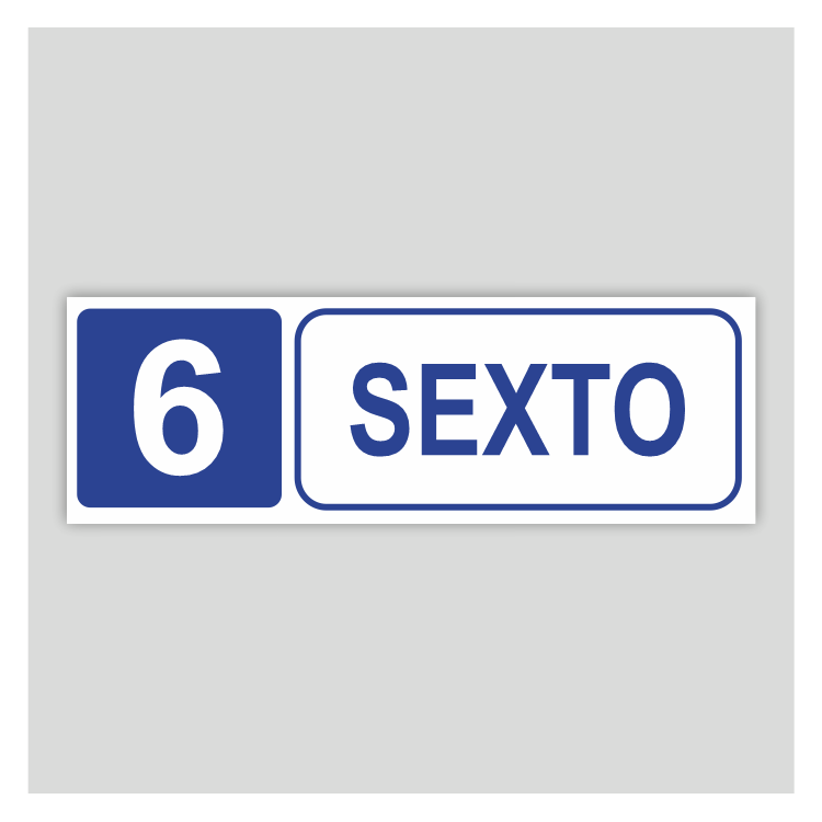 Cartel informativo de Sexto (Planta 6)