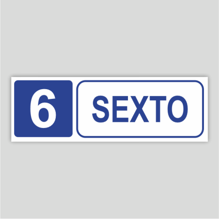 Cartel informativo de Sexto (Planta 6)