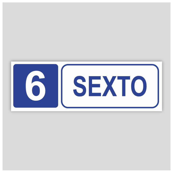Cartel informativo de Sexto (Planta 6)