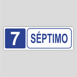 Cartel informativo de Séptimo (Planta 7)