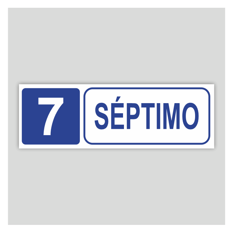 Cartel informativo de Séptimo (Planta 7)