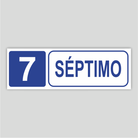 Seventh - Level building information sign