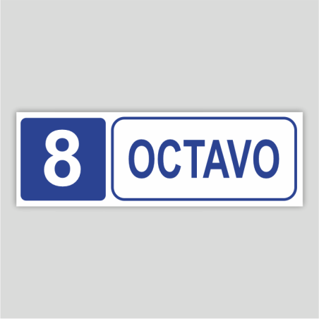 Cartel informativo de Octavo (Planta 8)