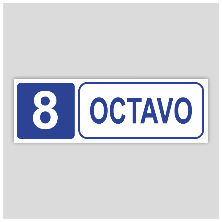 Cartel informativo de Octavo (Planta 8)