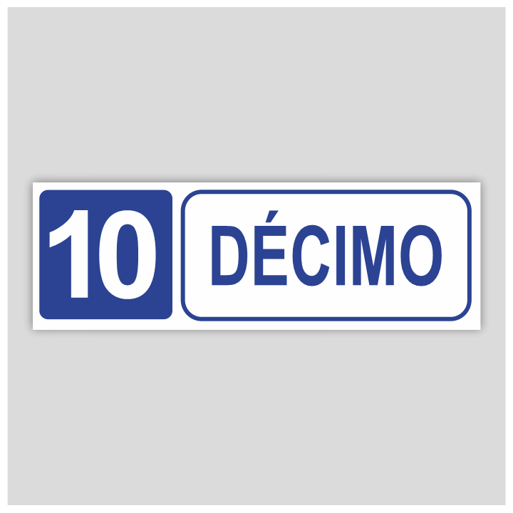 Cartel informativo, Décimo (Planta 10)