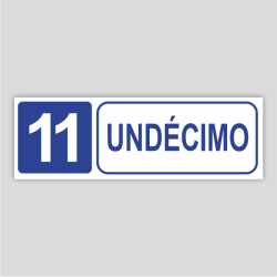 Cartel informativo de Undécimo (Planta 11)