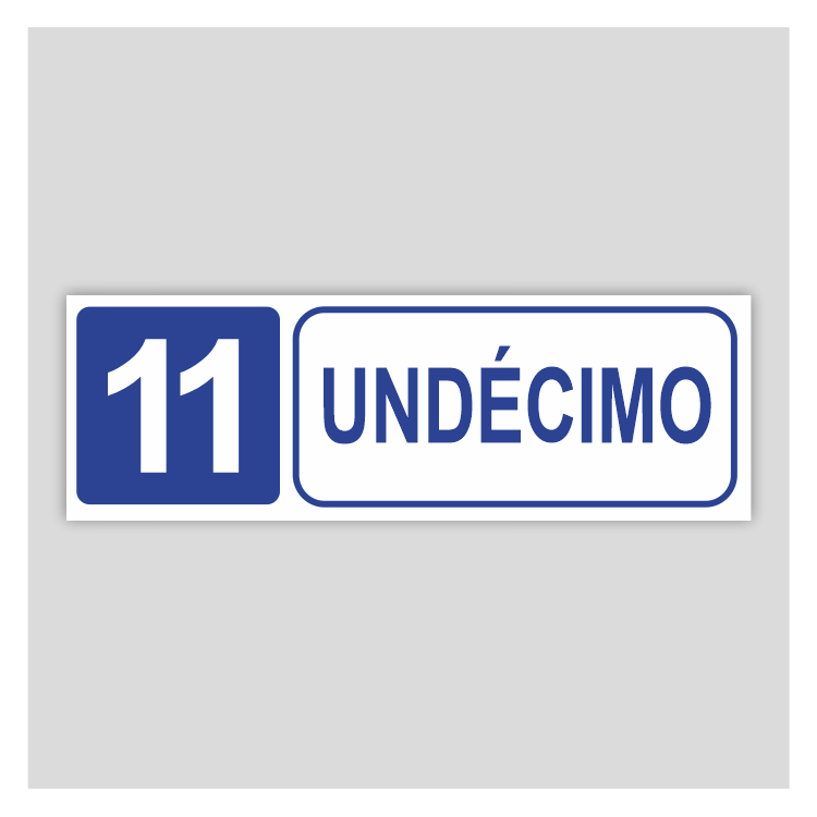 Cartel informativo de Undécimo (Planta 11)