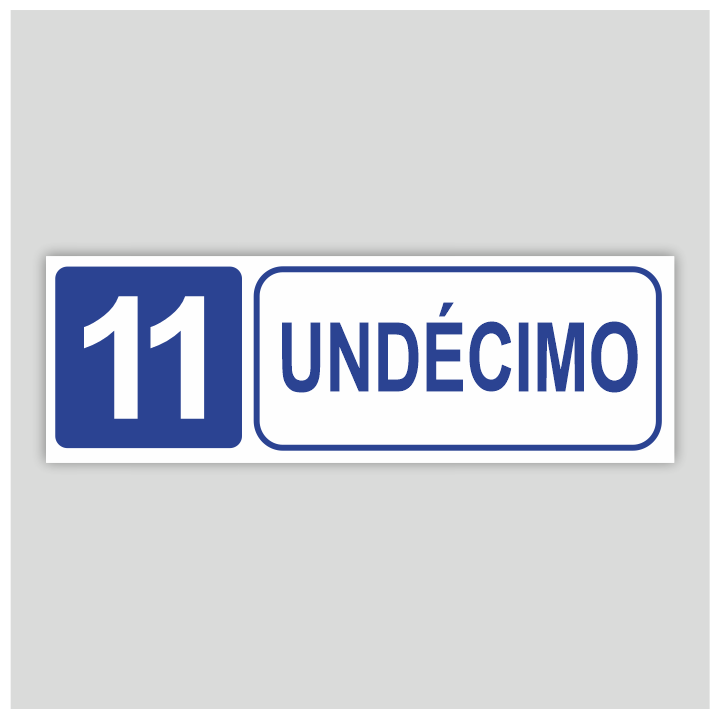 Cartel informativo de Undécimo (Planta 11)