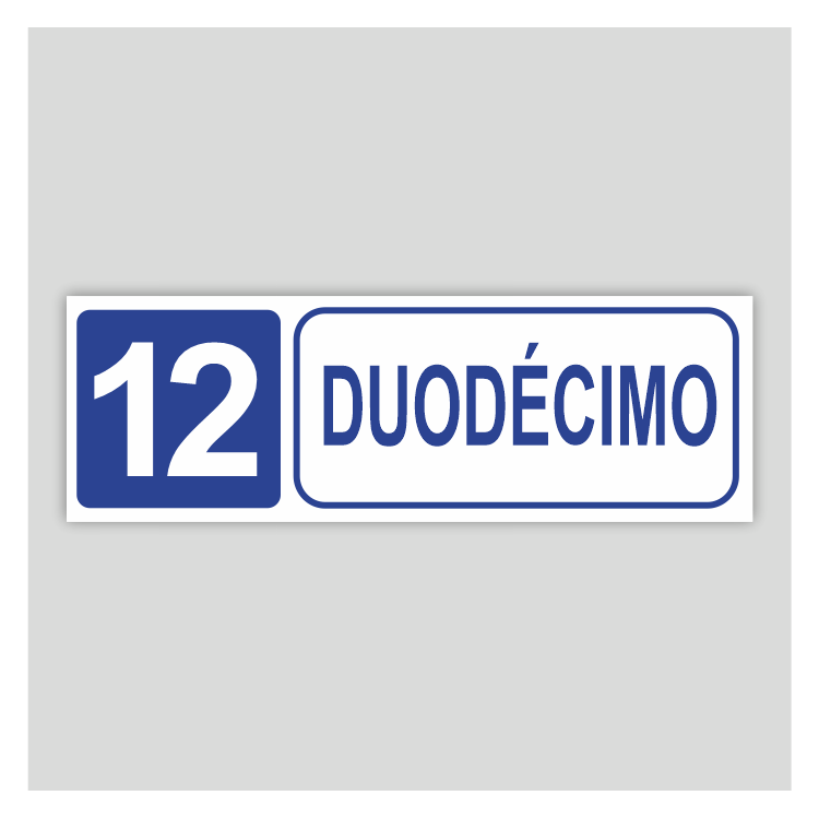 Cartel informativo de Duodécimo (Planta 12)