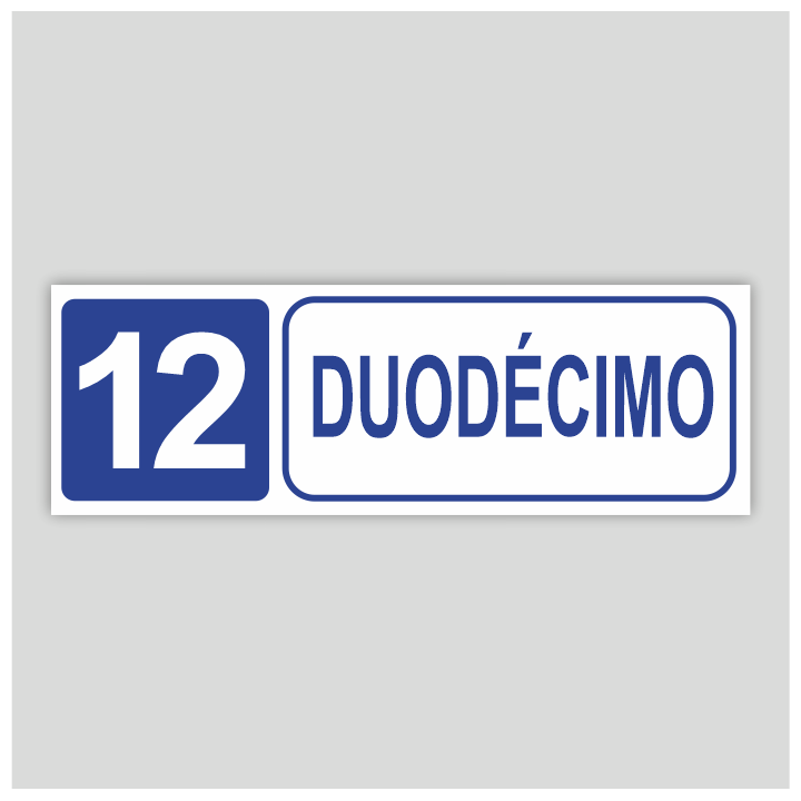 Cartel informativo de Duodécimo (Planta 12)