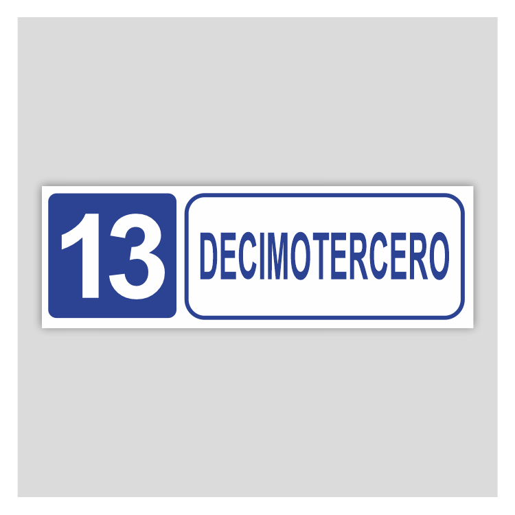 Thirteenth - Level building information sign