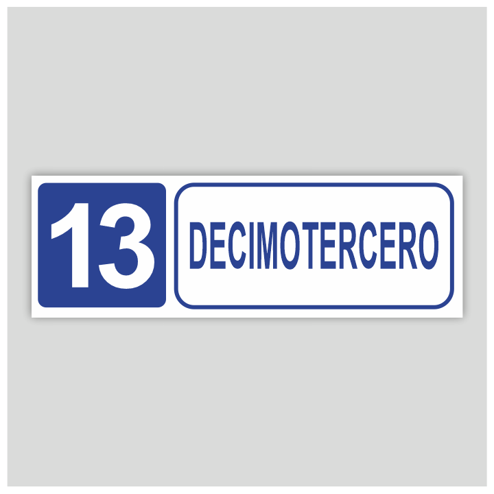 Thirteenth - Level building information sign