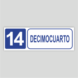 Cartel informativo de Decimocuarto (Planta 14)
