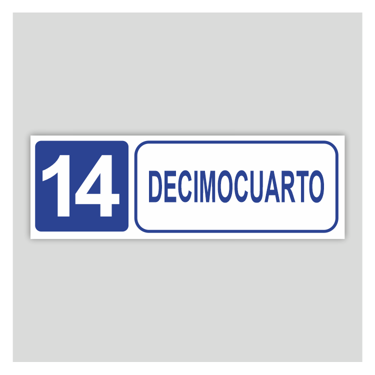 Cartel informativo de Decimocuarto (Planta 14)