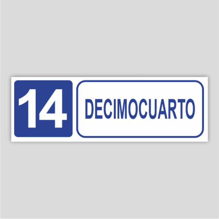 Cartel informativo de Decimocuarto (Planta 14)