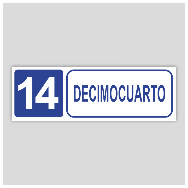 Dourteenth - Level building information sign