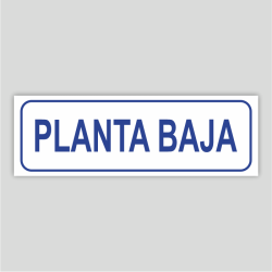 Planta Baja - Cartel informativo para edificios