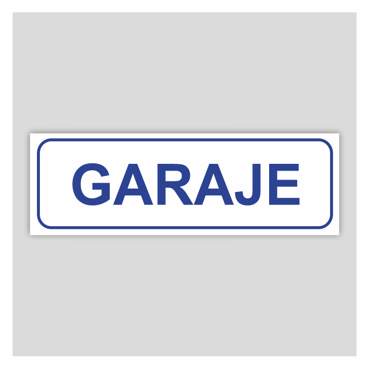 Garage - Building information sign