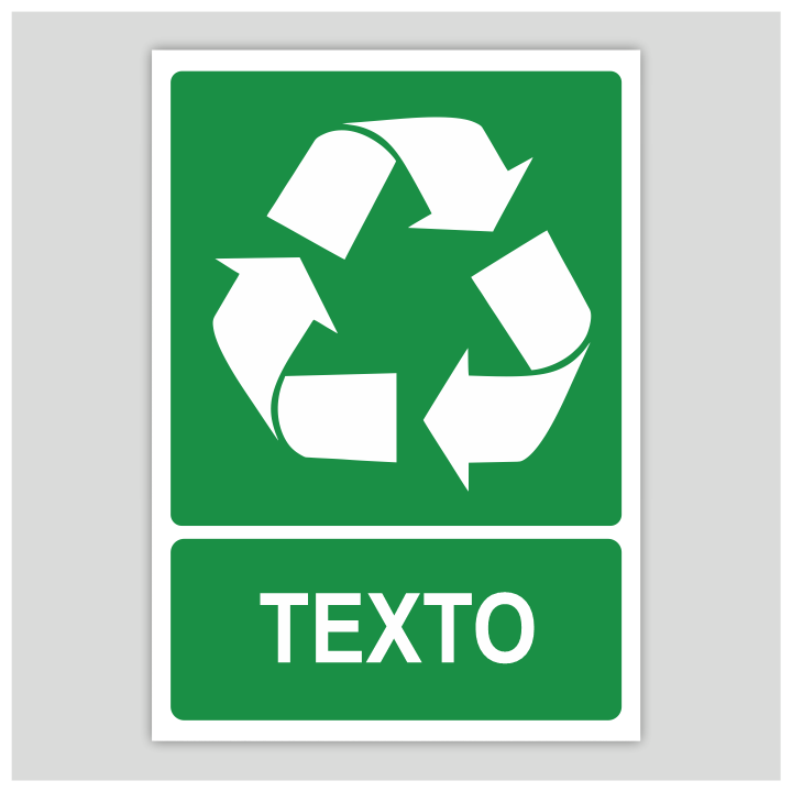 Reciclyng customizable sign