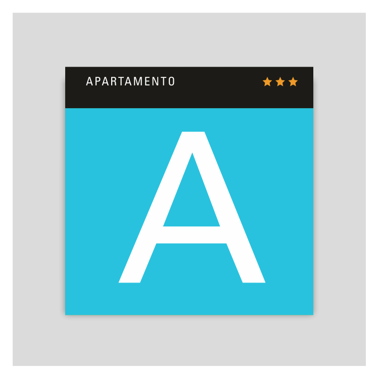 Placa distintivo - Apartamento tres estrellas