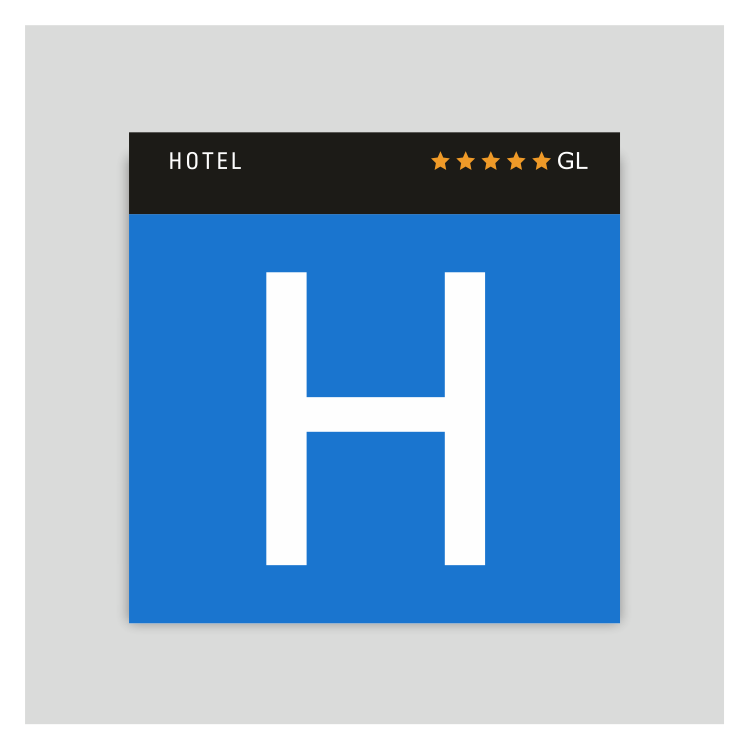 Placa distintivo - Hotel cinco estrellas gran lujo - Canarias
