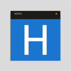 Placa distintivo - Hotel de una estrella