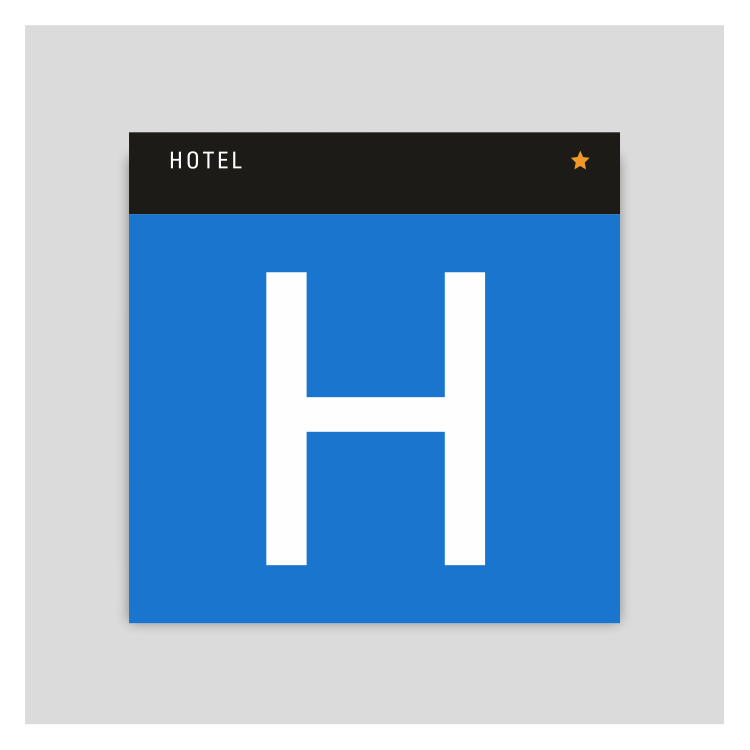 Placa distintivo - Hotel de una estrella - Canarias