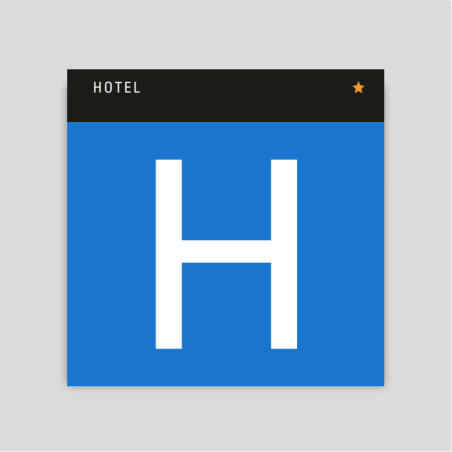 Placa distintivo - Hotel de una estrella - Canarias
