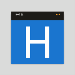 Placa distintivo - Hotel de dos estrellas - Canarias