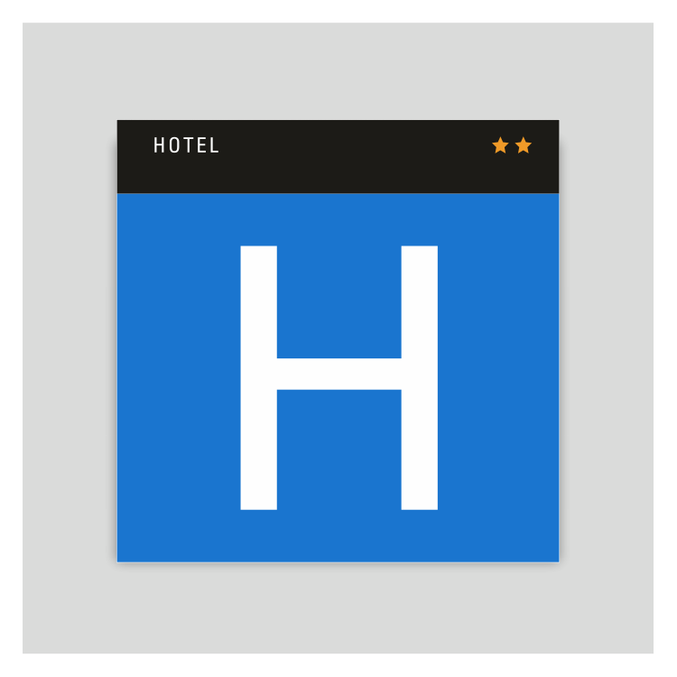 Placa distintivo - Hotel de dos estrellas - Canarias