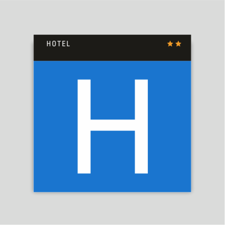 Placa distintivo - Hotel de dos estrellas