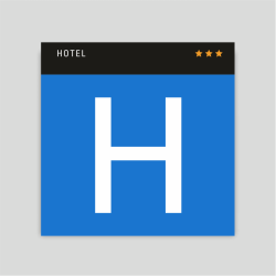 Placa distintivo - Hotel de tres estrellas