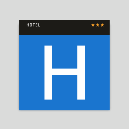 Placa distintivo - Hotel de tres estrellas - Canarias