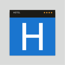 Placa distintivo - Hotel de cuatro estrellas - Canarias