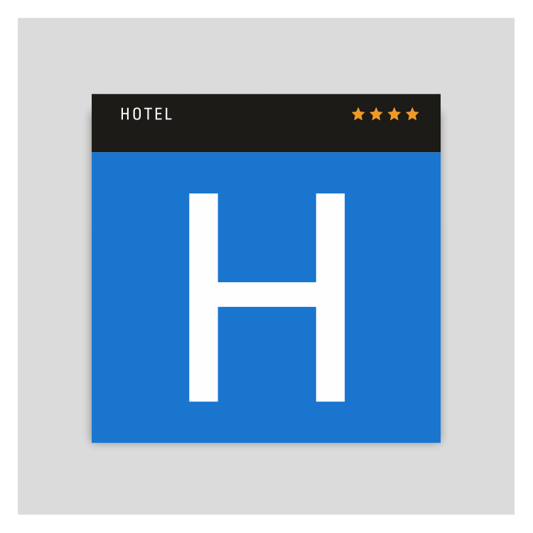 Placa distintivo - Hotel de cuatro estrellas - Canarias