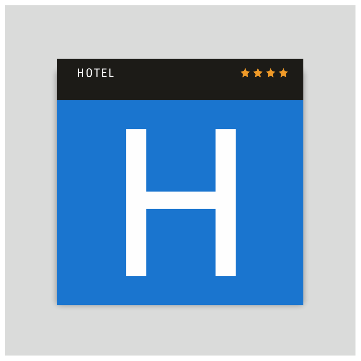 Placa distintivo - Hotel de cuatro estrellas - Canarias