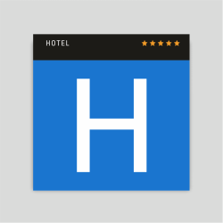 Placa distintivo - Hotel de cinco estrellas