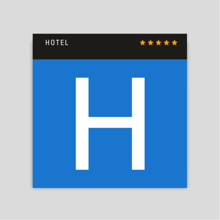 Placa distintivo - Hotel de cinco estrellas - Canarias