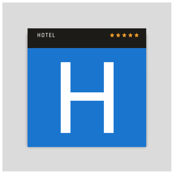 Placa distintivo - Hotel de cinco estrellas