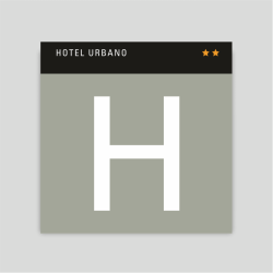 Distinctive plaque - Two star urban hotel - Canary Islands