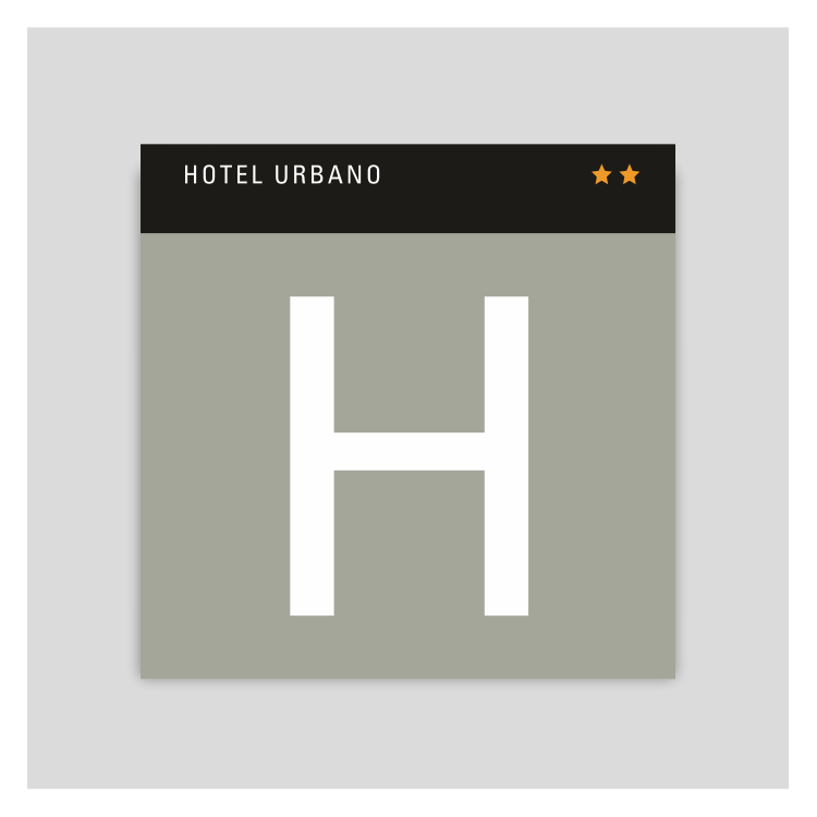 Placa distintivo - Hotel urbano dos estrellas - Canarias