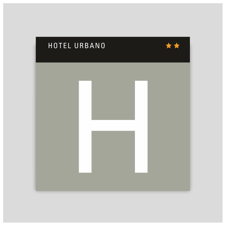 Distinctive plaque - Two star urban hotel - Canary Islands
