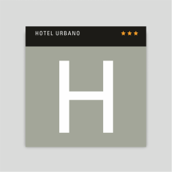 Placa distintivo - Hotel urbano tres estrellas - Canarias