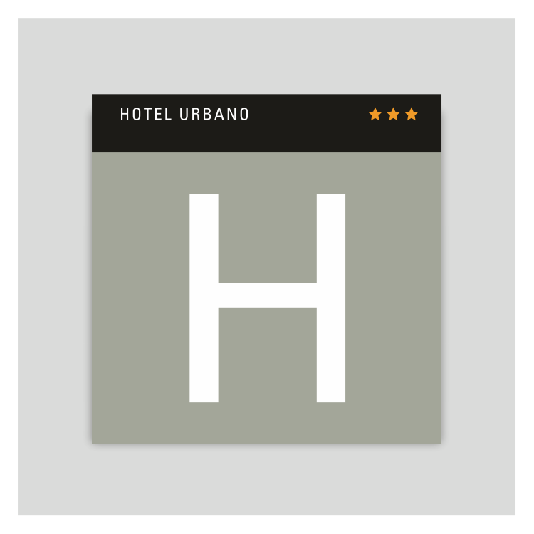 Placa distintivo - Hotel urbano tres estrellas - Canarias