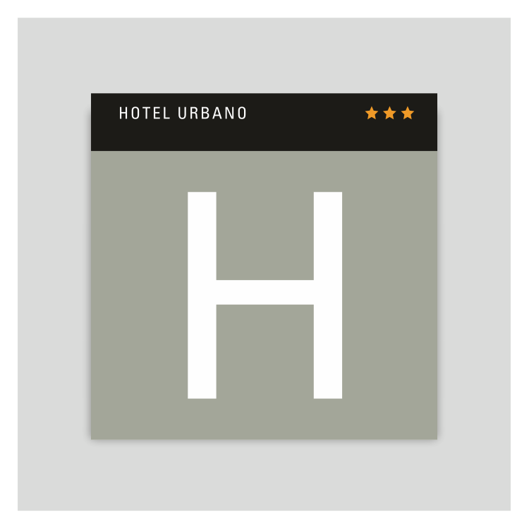 Placa distintivo - Hotel urbano tres estrellas